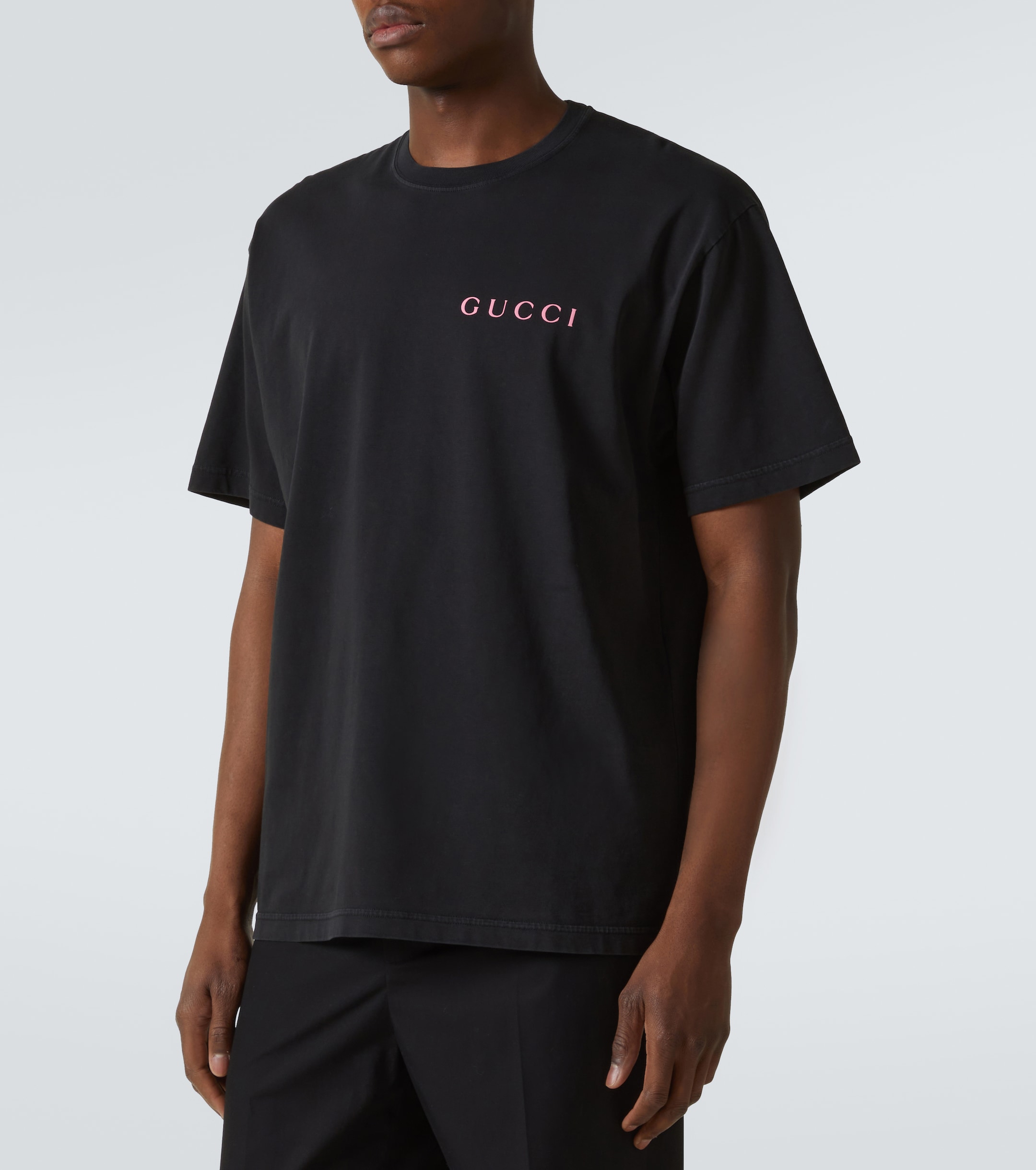 T-shirt in jersey di cotone con logo | Gucci