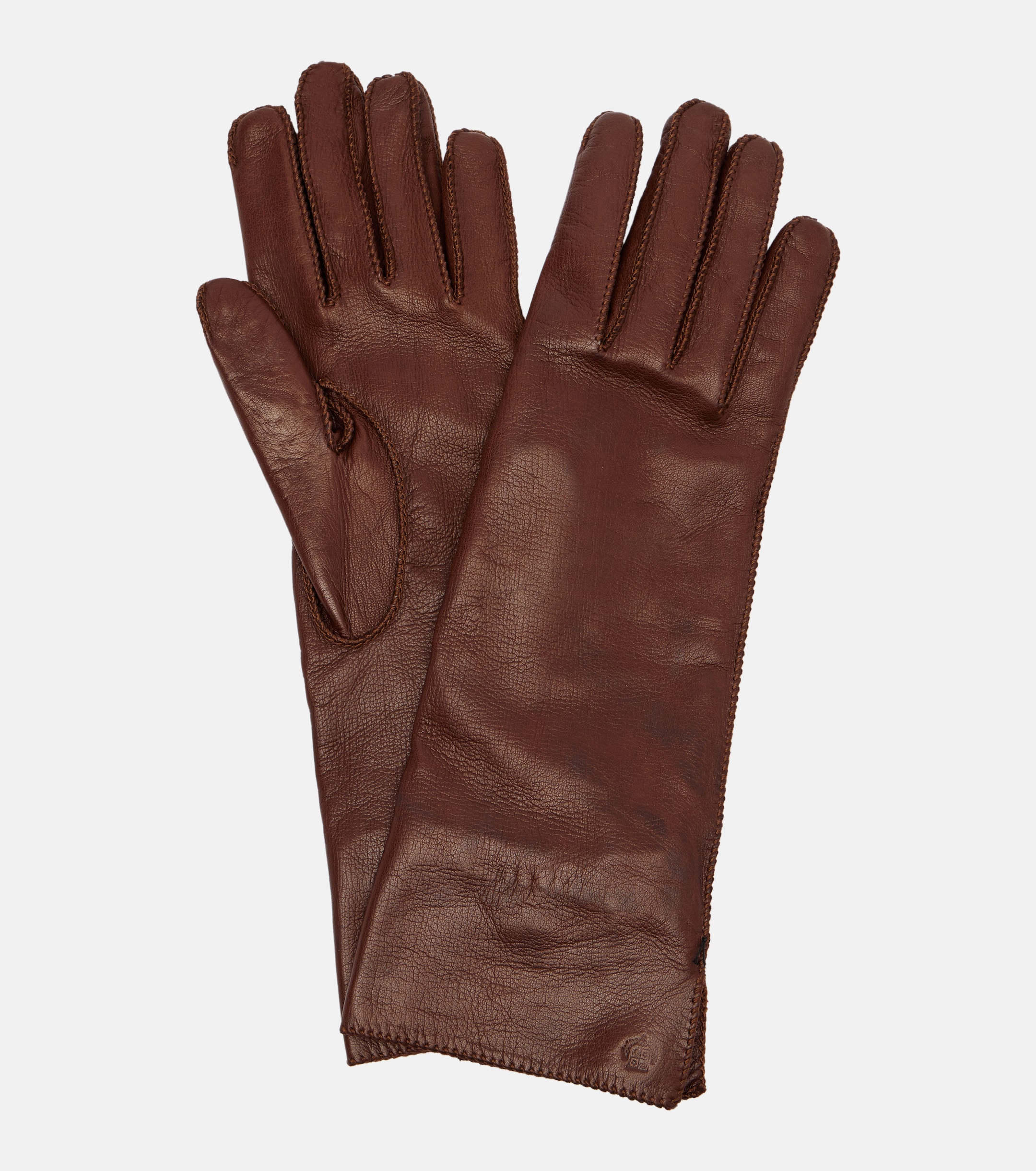 Cashmere and silk-lined leather gloves