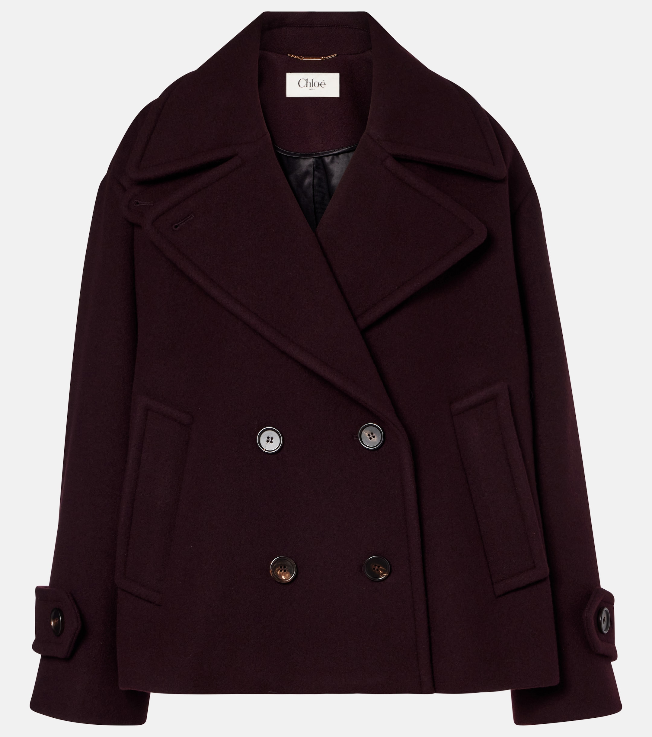 Double-breasted wool-blend coat | Chlo&eacute;