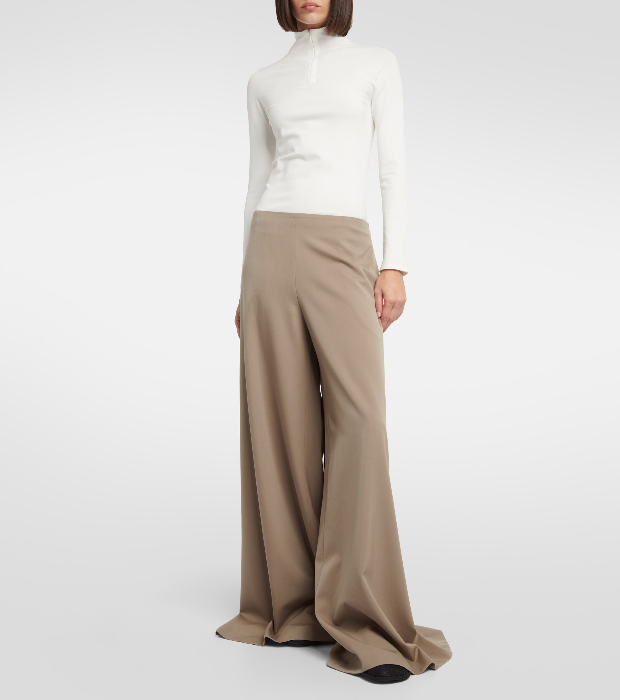 The Row Dela wool wide-leg pants