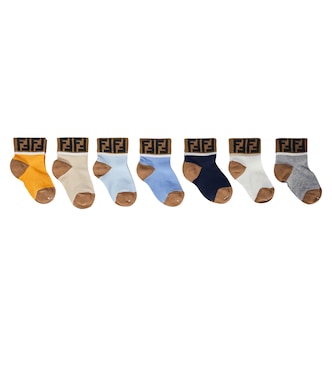 Baby - Set di 7 calzini in misto cotone | Fendi Kids