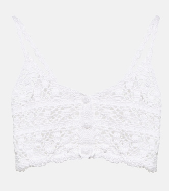 Cropped-Top Bianca aus Häkelstrick | Anna Kosturova