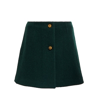High-rise virgin wool miniskirt | Ferragamo
