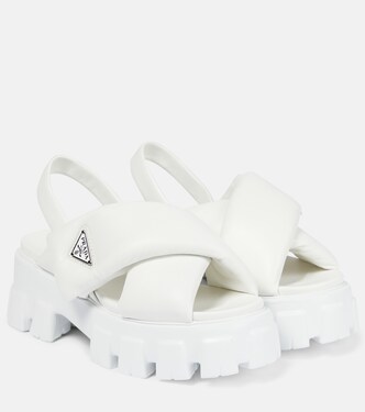 Sandali con plateau Monolith in pelle | Prada