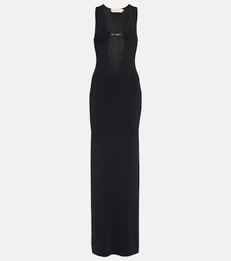 Verziertes Maxikleid Bombu aus Strick | Aya Muse