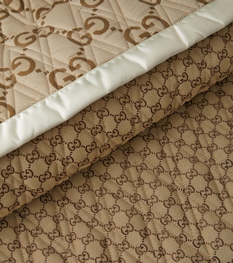 Manta acolchada de mezcla de algodón con GG  | Gucci