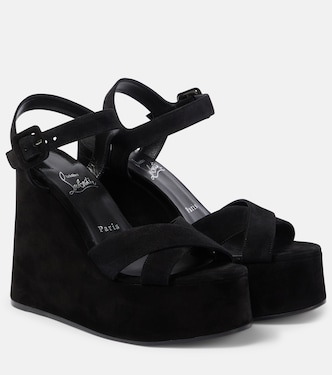 Supramariza 130 velvet wedge sandals | Christian Louboutin