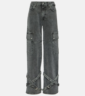 x Chiara Biasi Belted Cargo 로우라이즈 카고 진 | 7 For All Mankind