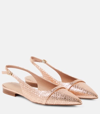 Jama embossed leather slingback flats | Malone Souliers