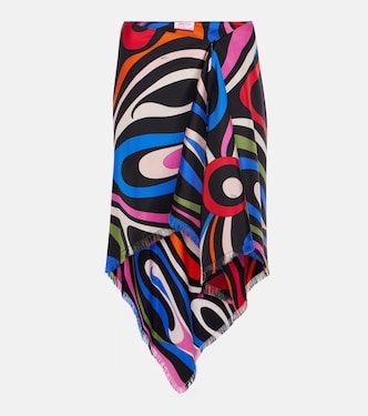 Marmo asymmetric silk miniskirt | Pucci