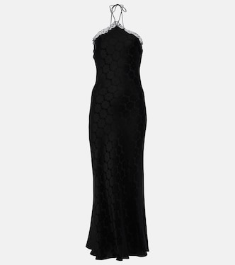 Floral jacquard lace midi dress | Stella McCartney