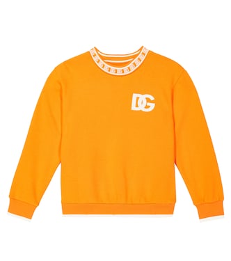 Sudadera de jersey de algodón con DG  | Dolce&Gabbana Kids