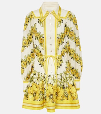 Vestido camisero Gisela de lino floral | Alémais