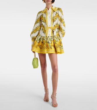 Gisela floral linen shirt dress | Alémais