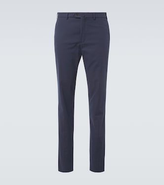 Carlo cotton-blend satin straight pants | Loro Piana