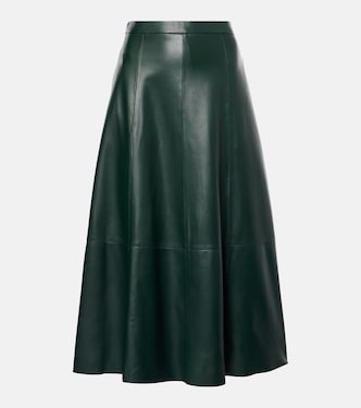 Falda midi de piel | Vince