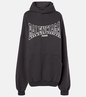 SUdadera con capucha de algodón con logo | Balenciaga