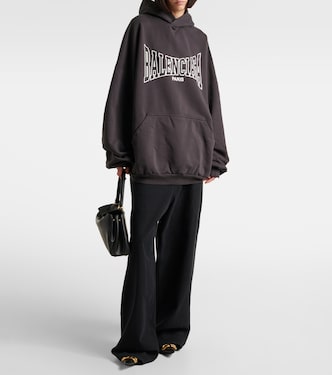 SUdadera con capucha de algodón con logo | Balenciaga