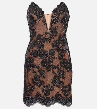 Verziertes Bustier-Kleid aus Spitze | Self-Portrait