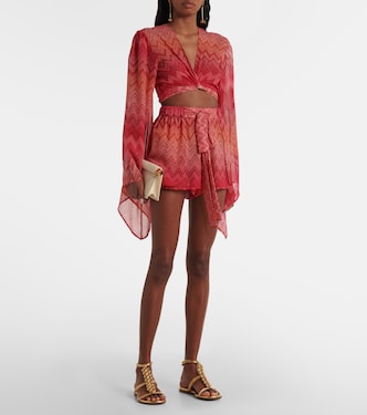 Zig Zag silk wrap top | Missoni