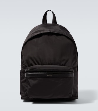 City leather-trimmed ripstop backpack | Saint Laurent