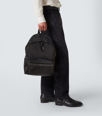 Zaino City in ripstop con pelle | Saint Laurent