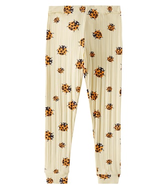 Bedruckte Leggings Ladybugs aus Jersey | Mini Rodini