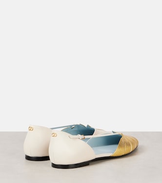 Foliefoliage leather ballet flats | Valentino Garavani