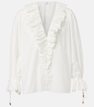 Broderie anglaise cotton top | Chloé