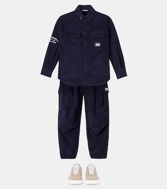 Veste en velours côtelé à logo | Dolce&Gabbana Kids
