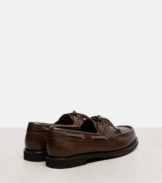 Chaussures bateau Monili en cuir | Brunello Cucinelli