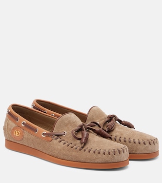 Palm Avenue suede boat shoes | Valentino Garavani