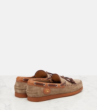 Palm Avenue suede boat shoes | Valentino Garavani