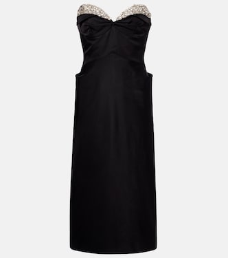 Embellished satin midi dress | McQueen