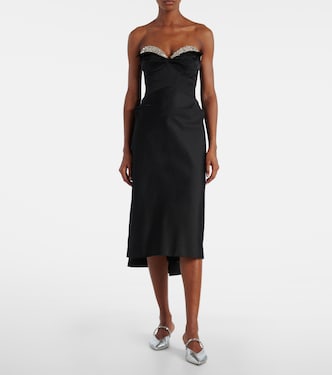 Embellished satin midi dress | McQueen