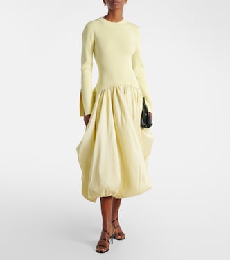 Izzy strapless taffeta midi dress | Simkhai
