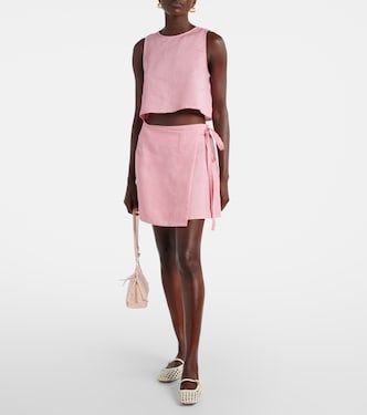 Kobe linen crop top | Asceno
