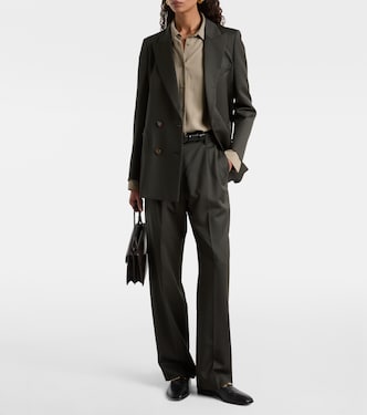 Fox high-rise wool and mohair wide-leg pants | Blazé Milano
