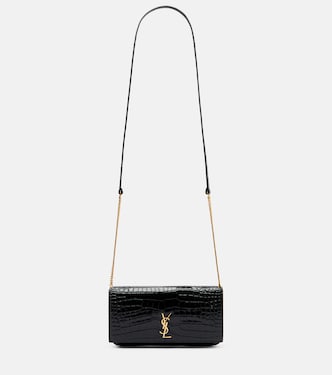 Bolso para móvil Cassandre Mini de piel grabada | Saint Laurent
