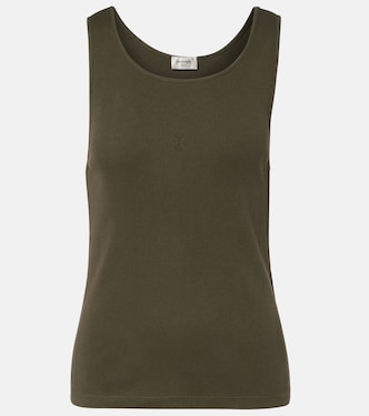 Cassandre cotton jersey tank top | Saint Laurent
