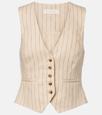 Striped linen vest | Zimmermann