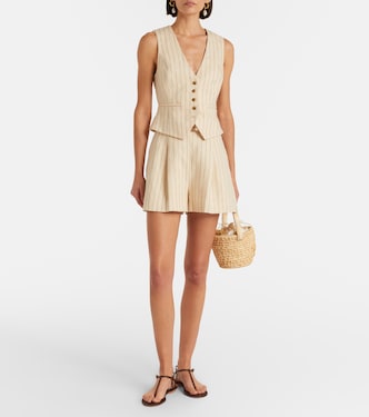 Striped linen vest | Zimmermann