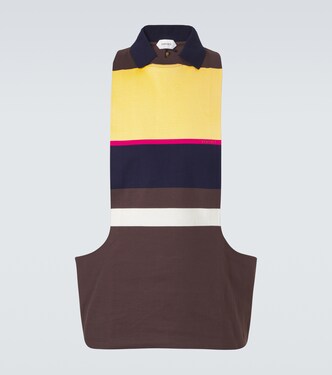 Striped cotton tank top | Versace