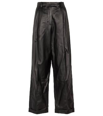 Pantalon à taille haute en cuir | Marni