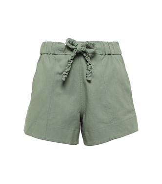 Shorts a vita media in cotone | Ganni