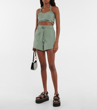 Shorts a vita media in cotone | Ganni