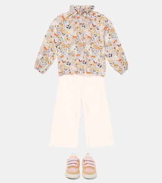 Ruffle-trimmed printed blouse | Il Gufo