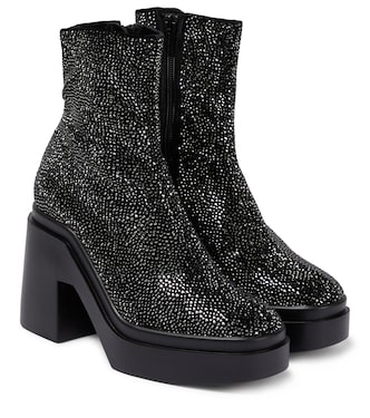 Nava embellished velvet ankle boots | Clergerie