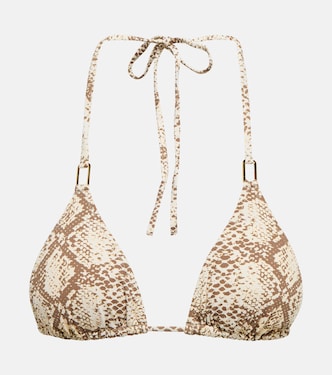 Cancun snake-print bikini top | Melissa Odabash