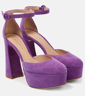 Vernice platform suede pumps | Gianvito Rossi